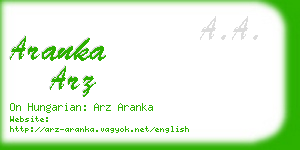 aranka arz business card